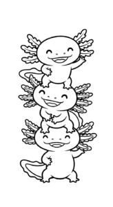 coloriage Axolotl updated a imprimer pour enfant de 4 ans