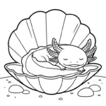 coloriage Axolotl updated et dessin a imprimer