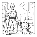 coloriage Batman et Hello Kitty updated pour bebe a imprimer