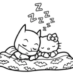 coloriage Batman et Hello Kitty updated en ligne