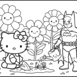coloriage Batman et Hello Kitty updated a imprimer