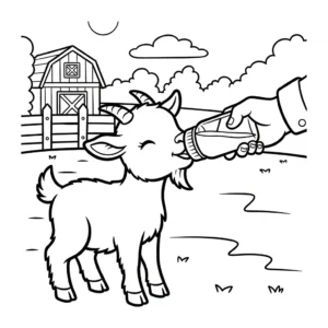 coloriage Chèvre en ligne pour enfant