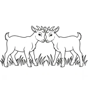 coloriage Chèvre pour enfants à télécharger