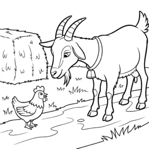 imprimer coloriage Chèvre gratuit