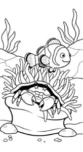 coloriage Crabe updated à imprimer pdf gratuit