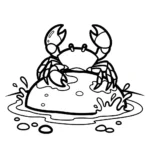 coloriage Crabe updated et decoupage a imprimer gratuit