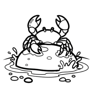 coloriage Crabe updated et decoupage a imprimer gratuit