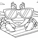 coloriage Crabe updated à imprimer pour enfant de 4 ans