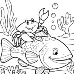 coloriage Crabe updated à imprimer pour enfant de 4 ans