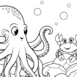 coloriage Crabe updated a imprimer pour enfant de 4 ans
