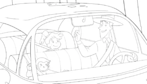 coloriage Curious George à imprimer pour enfant de 7 ans