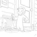 coloriage Curious George pour enfant