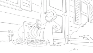 coloriage Curious George pour enfant