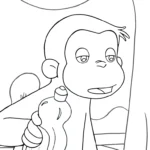 coloriage Curious George gratuit pour enfants