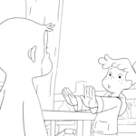 coloriage Curious George et découpage à imprimer