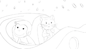 coloriage Curious George à imprimer pdf