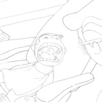coloriage Curious George à imprimer pour enfant de 3 ans