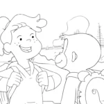 coloriage Curious George pour enfants a imprimer gratuit