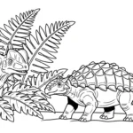 coloriage Dilophosaurus en ligne pour enfant