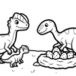 coloriage Dilophosaurus à imprimer pdf gratuit