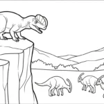 coloriage Dilophosaurus pour enfant de 10 ans