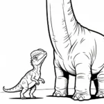 coloriage Dilophosaurus à imprimer pour enfant de 8 ans