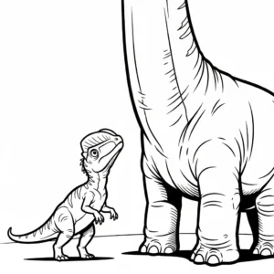 coloriage Dilophosaurus à imprimer pour enfant de 8 ans
