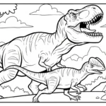 coloriage Dilophosaurus à imprimer a4