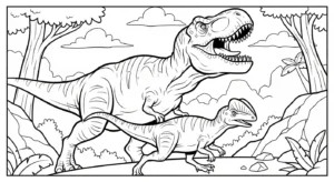 coloriage Dilophosaurus à imprimer a4