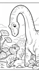 image de coloriage Dilophosaurus pour enfant