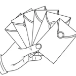coloriage Enveloppe Rouge a imprimer