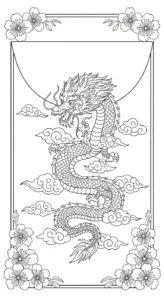 coloriage Enveloppe Rouge à imprimer pour enfants