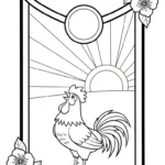 coloriage Enveloppe Rouge et decoupage