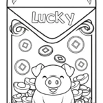 imprimer coloriage Enveloppe Rouge gratuit