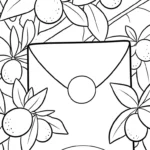 coloriage Enveloppe Rouge à imprimer pour enfant de 2 ans
