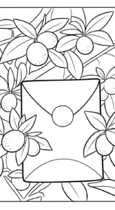 coloriage Enveloppe Rouge à imprimer pour enfant de 2 ans