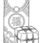 coloriage Enveloppe Rouge a dessiner et imprimer