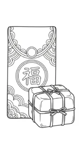 coloriage Enveloppe Rouge a dessiner et imprimer