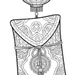 coloriage Enveloppe Rouge pour enfant de 5 ans
