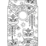 coloriage Enveloppe Rouge à imprimer pdf gratuit