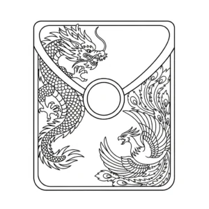 coloriage Enveloppe Rouge à imprimer kawaii