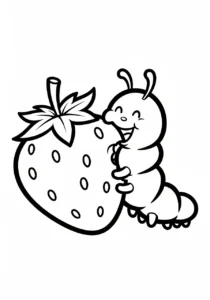 coloriage Fraise updated à imprimer pdf