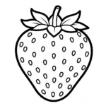 image de coloriage Fraise updated pour enfant