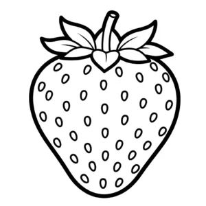 image de coloriage Fraise updated pour enfant