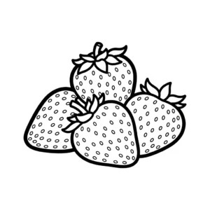 coloriage Fraise updated a dessiner en ligne