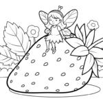 coloriage Fraise updated et decoupage