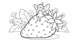 coloriage Fraise updated et decoupage