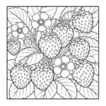 coloriage Fraise updated à imprimer a4