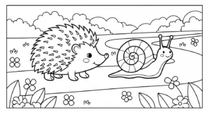 coloriage Hérisson updated pour enfant de à imprimer