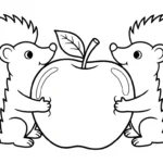 coloriage Hérisson updated pour enfant de 2 ans
